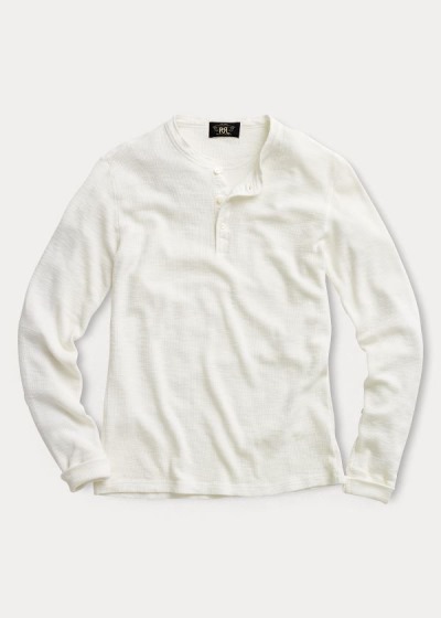 Men's Ralph Lauren Waffle-Knit Cotton Henley | 691847COS